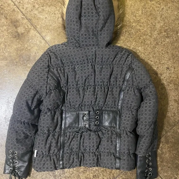 Rocawear Down Feather Fur Hooded Jacket